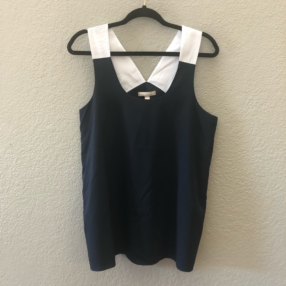 NWT Banana Republic Navy and White Tank Blouse